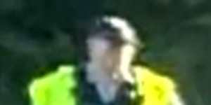 The Ford Mustang at the end of the pursuit.