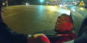 The image from video released on January 27 in the US by the City of Memphis shows Tyre Nichols during a brutal attack by five Memphis police officers on Jan.