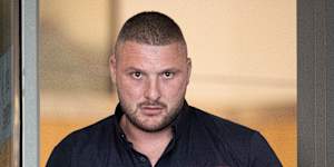 Joel Leavitt leaves court on Thursday.