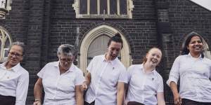 Sisters from the relatively new order Missionaries of God’s Love,at St Joseph’s Catholic Church,Warrnambool. 