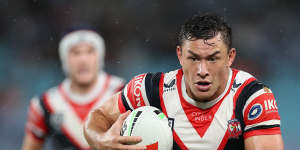 Joseph Manu will play fullback for the Roosters on Thursday night.