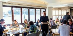 Waterfront dining:Ormeggio at the Spit,Sydney.