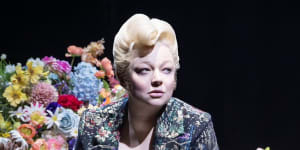 Sarah Snook in the production of Dorian Gray.