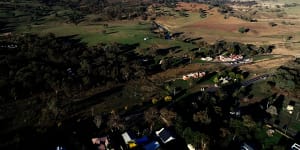 Drone vision of Blayney gold mine and Lue lead/silver mine