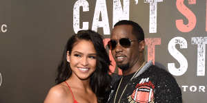 Cassie Ventura,left,and Sean “Diddy” Combs arrive at the Los Angeles premiere of “Can’t Stop,Won’t Stop:A Bad Boy Story” in 2017.