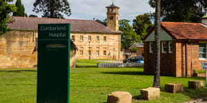 Cumberland Hospital secluded patients for 22 hours and 20 minutes on average in January to March 2022.