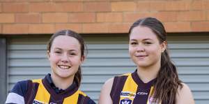 Cobram sisters Isabelle and Willow Foster play for Wangaratta.
