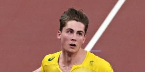 Australia’s Rohan Browning in the semis at the Tokyo Olympics.