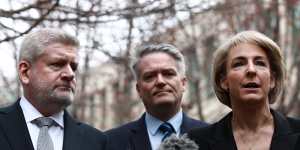 Cabinet ministers Mitch Fifield,Mathias Cormann and Michaelia Cash announce they could no longer support Malcolm Turnbull’s leadership. 