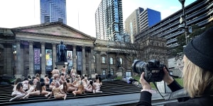 Standing strong:Mass nude photo a stark(ers) display of empowerment