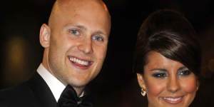 Geelong's Gary Ablett with partner Lauren Phillips at the Brownlow Medal.