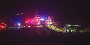 Four children,three adults taken to hospital after bus veers off road near Perisher