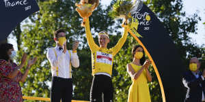 Tadej Pogacar claimed the yellow jersey,along with the mountains classification and the young rider’s competition.