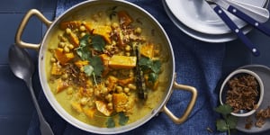 RecipeTin Eats’ golden coconut pumpkin and chickpea curry.