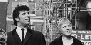 Jones in London in 1965 with wife and teenage sweetheart,Linda Trenchard.