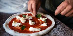 The sourdough pizza bases at Charlie’s at Church are slow-fermented for 72hrs.