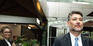 ABC’s Gavin Fang arrives at the commission on Thursday mornning.