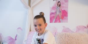Aria Hay,aged eight,has made more than 50 bracelets ahead of Taylor Swift’s Eras Tour. 