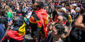 Melbourne’s Invasion Day rally brought tens of thousands of people together under the banner of Treaty before Voice.