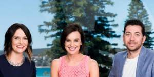 Under the axe ... What is left of the original line-up of<i>Wake Up</i>,(from left) Natasha Exelby,Natarsha Belling and James Mathison. Exelby left after just 16 days.