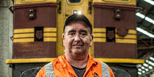 Sydney Trains fitter Stephen Attrill got a job in the workshop after finishing his apprenticeship.