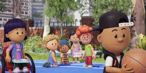 Eddie’s Lil’ Homies voice cast includes Hunter Page-Lochard,who plays the young Eddie (far right). 