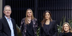 Nine chief digital officer Alex Parsons,chief data officer Suzie Cardwell,chief information and technology officer Memo Hayek and chief product officer Rebecca Haagsma