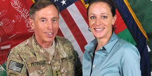 General David Petraeus poses with his biographer Paula Broadwell ... Petraeus quit over the affair.