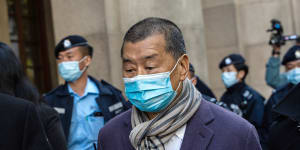 Jimmy Lai pictured leaving a court in December last year.