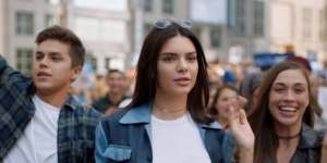 Kendall Jenner leads the resistance in the Pepsi ad. 