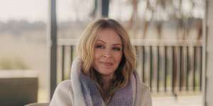 Kylie Minogue in the Netflix documentary,in which she reveals her cancer returned in 2021.