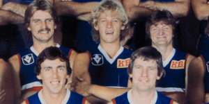 Terry De Koning (centre,back row) during his time at Footscray.