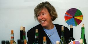 Ann Noble and her wine aroma wheel in 1999.
