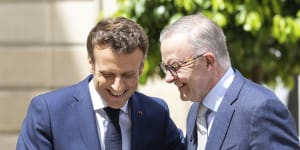 Despite a seeming rapprochement with Australia after Anthony Albanese came to power,Emmanuel Macron has continued his attack on Australia’s decision to buy nuclear submarines.