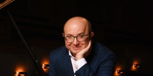 Alexander Gavrylyuk,seen here at City Recital Hall on Friday,has learnt to let the emotion in the music “lead the way” during performance. 