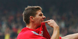 Wheeled out:Retired Liverpool star Steven Gerrard will face Sydney FC.
