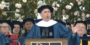 Comedian Jerry Seinfeld commencement ceremony at Duke University. 