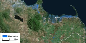 Queensland's floods are so huge the only way to track them is from space