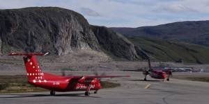 International flights currently have to land at Kangerlussuaq (pictured),a former US military base.