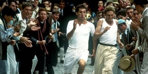 The film,“Chariots of Fire”,was based on the true story of Harold Abrahams and Eric Liddell at the 1924 Olympics.