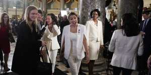 Congresswoman Alexandria Ocasio-Cortez arrives at the Capitol.