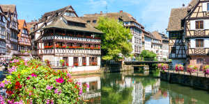 Traditional colourful houses in Strasbourg,France. 