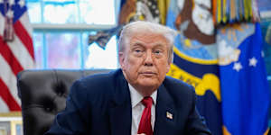 Donald Trump says ructions in the Republican Party are essentially limited to a trio of malcontents.