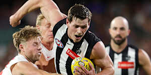 The Magpies’ Ned Long was strong in the contest.