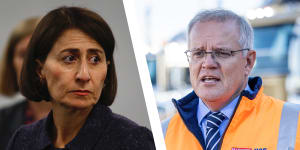 Gladys Berejiklian is clamping down while and Scott Morrison.