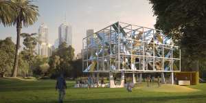 The design for this year’s ‘Lightcatcher’ MPavilion designed by Venetian architects,MAP studio.