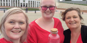 The Gollans travelled to Canberra in 2017 to advocate for greater funding for cystic fibrosis medications.