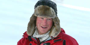 Prince Harry during a walk to the North Pole in 2011.