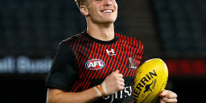 Ben Hobbs played 17 games for Essendon in his debut season.