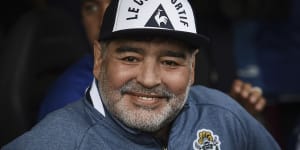 Diego Maradona,pictured in 2019,died of a heart attack in 2020.